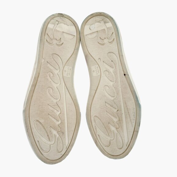 Gucci Rebel High Top GG Sneakers EU 37 US 7 Pink Monogram Canvas Lace Up Cap Toe - Picture 3 of 13